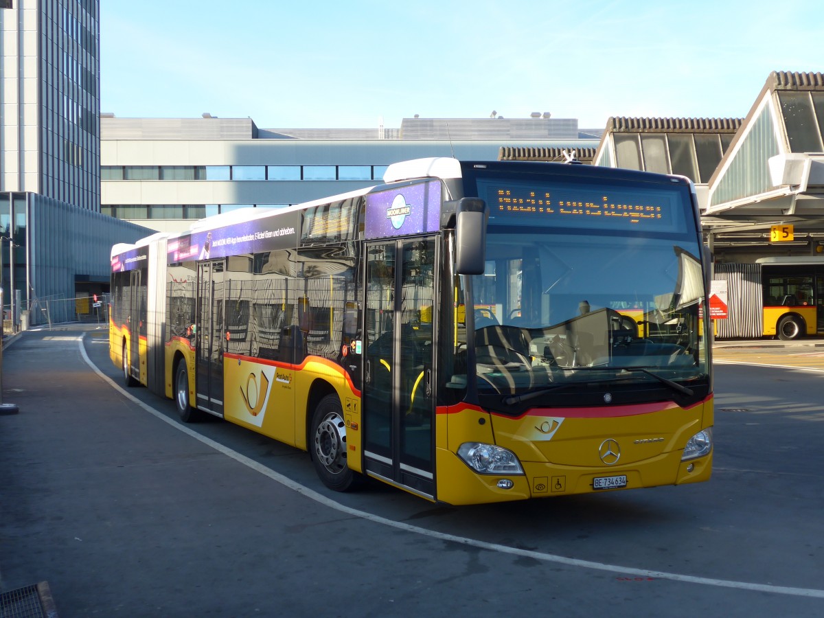 (167'739) - PostAuto Bern - Nr. 634/BE 734'634 - Mercedes am 13. Dezember 2015 in Bern, Postautostation