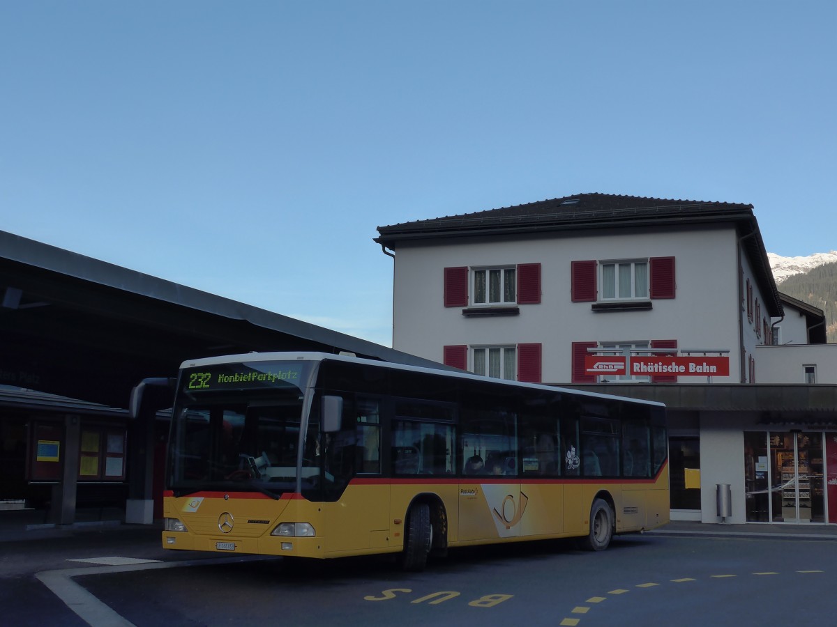 (167'775) - PostAuto Graubnden - GR 168'858 - Mercedes (ex Vogt, Klosters Nr. 3) am 19. Dezember 2015 beim Bahnhof Klosters