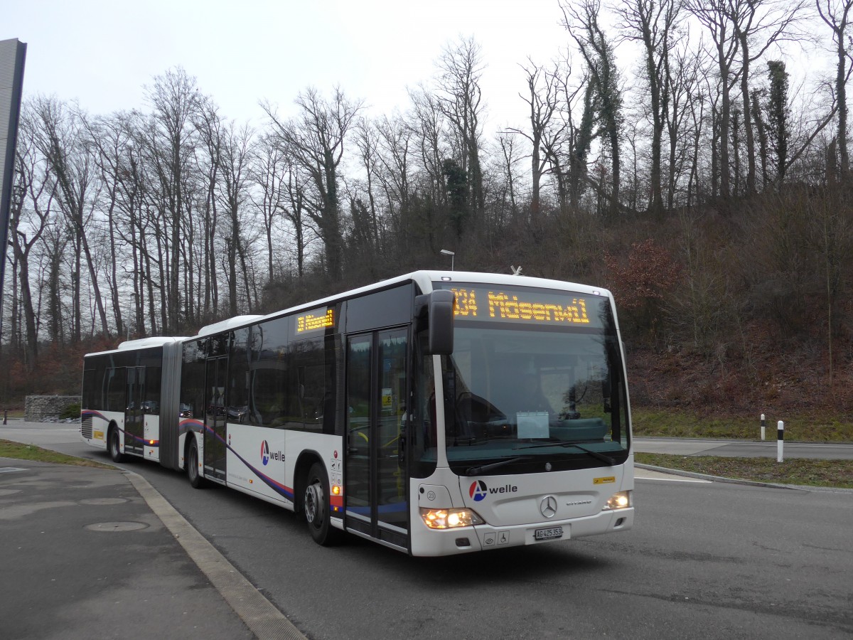(168'145) - Twerenbold, Baden - Nr. 23/AG 425'353 - Mercedes am 30. Dezember 2015 beim Bahnhof Mellingen-Heitersberg