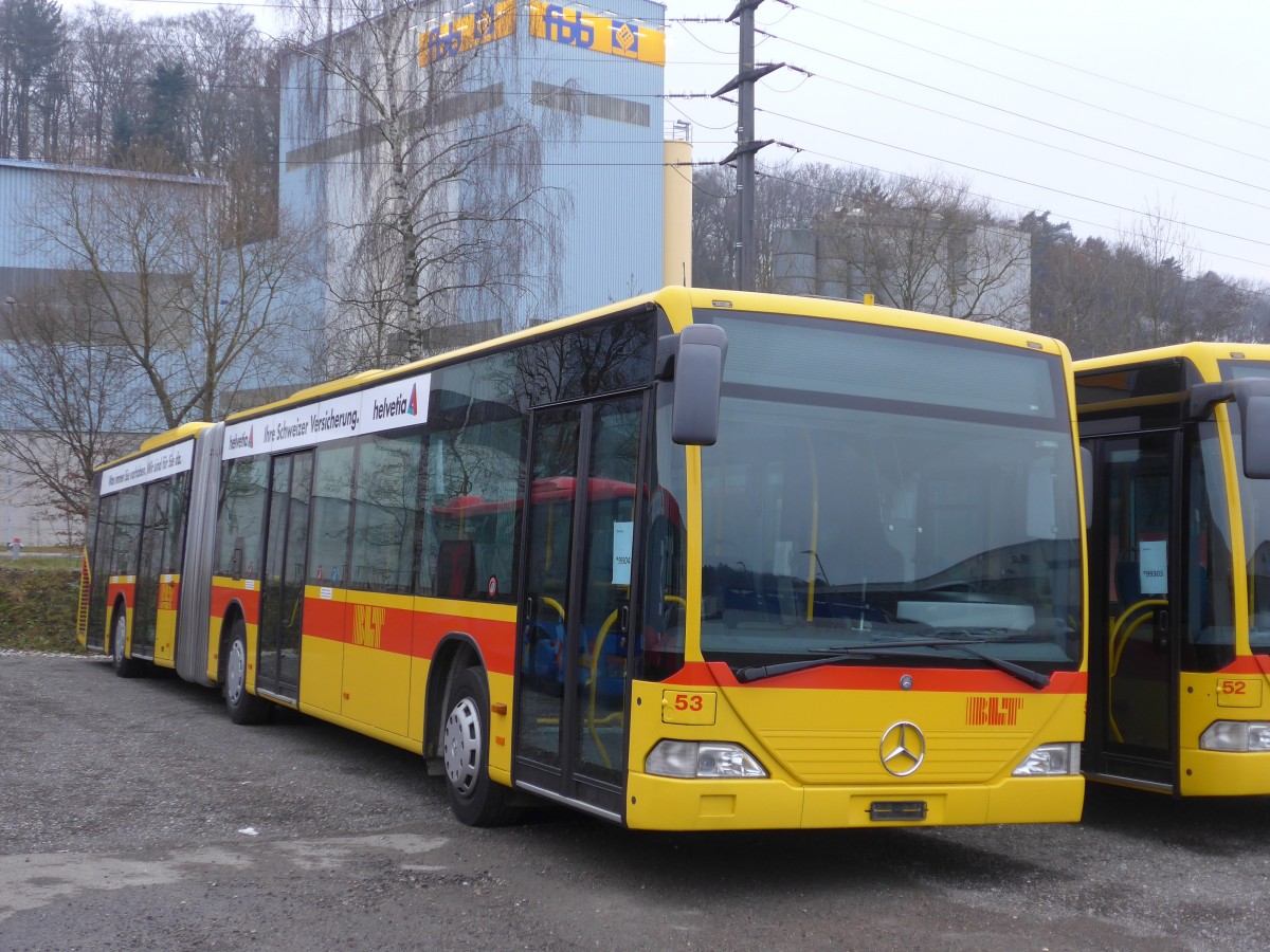 (168'149) - BLT Oberwil - Nr. 53 - Mercedes (ex TPL Lugano Nr. 26) am 30. Dezember 2015 in Kloten, EvoBus
