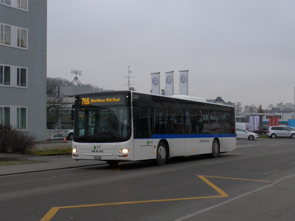 (168'160) - ATE Bus, Effretikon - Nr. 64/ZH 413'480 - MAN am 30. Dezember 2015 in Kloten, Oberfeld