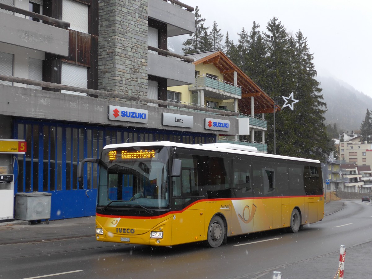 (168'279) - PostAuto Graubnden - GR 170'432 - Iveco am 2. Januar 2016 in Lenzerheide, Voa Principale