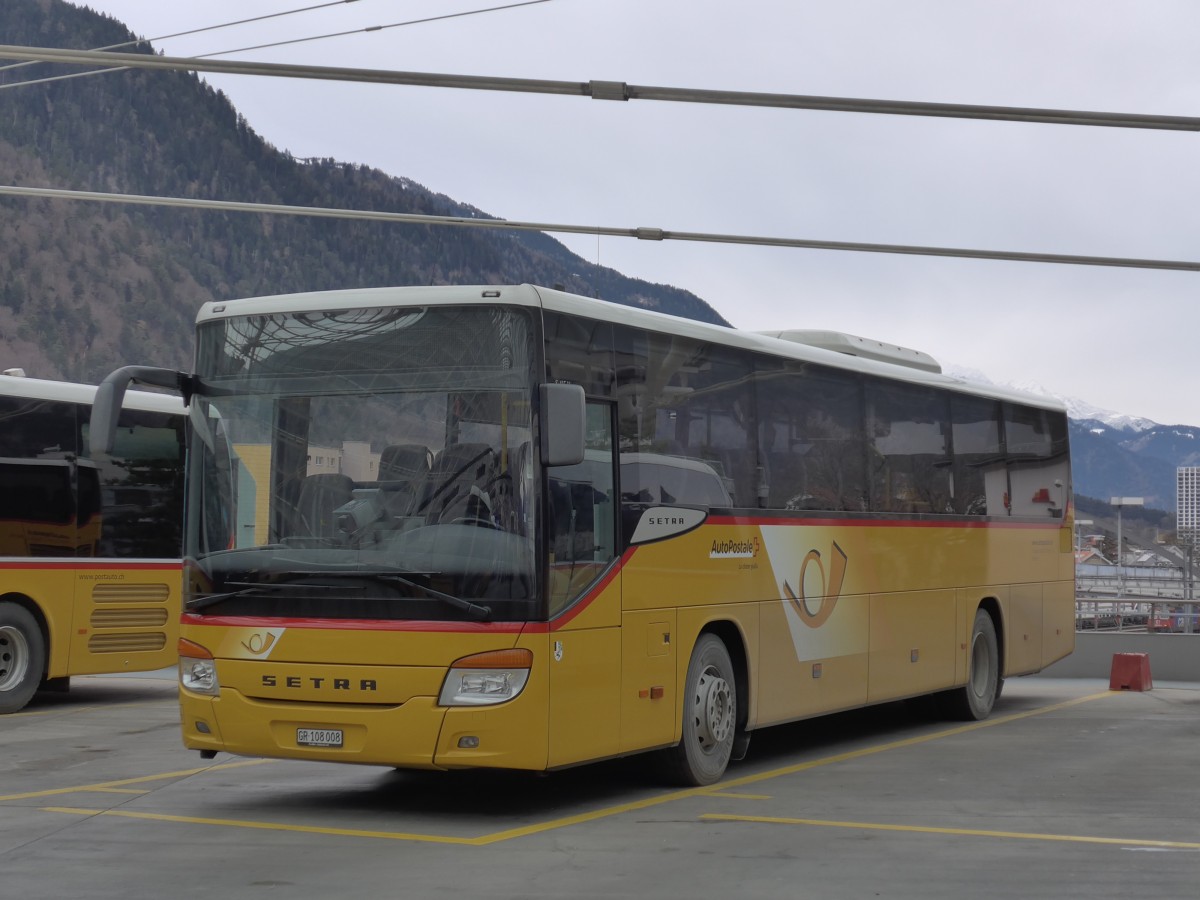 (168'290) - TpM, Mesocco - Nr. 8/GR 108'008 - Setra am 2. Januar 2016 in Chur, Postautostation