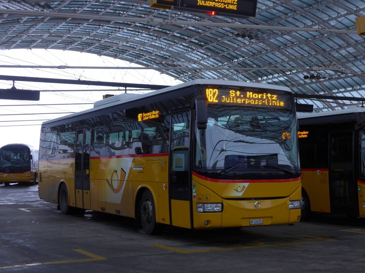 (168'497) - PostAuto Graubnden - GR 106'553 - Irisbus am 23. Januar 2016 in Chur, Postautostation