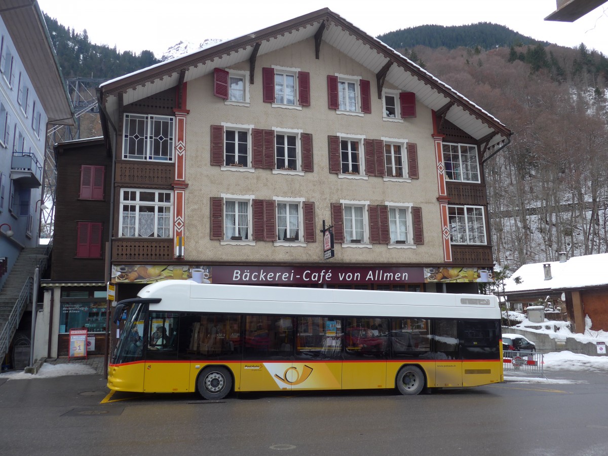 (168'549) - PostAuto Bern - BE 475'161 - Hess am 24. Januar 2016 beim Bahnhof Lauterbrunnen