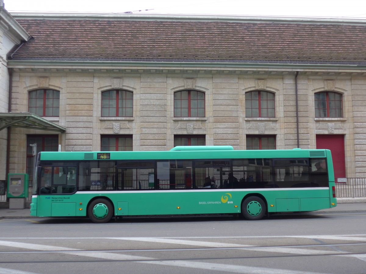 (168'741) - MAB Basel - Nr. 29/BS 99'400 - MAN (ex BVB Basel) am 20. Februar 2016 beim Bahnhof Basel
