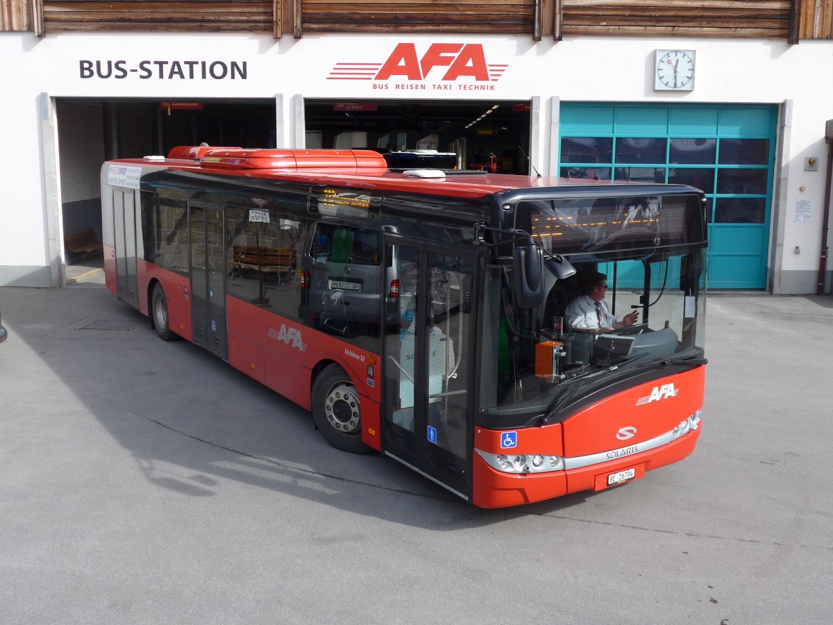 (168'852) - AFA Adelboden - Nr. 91/BE 26'704 - Solaris am 22. Februar 2016 beim Autobahnhof Adelboden