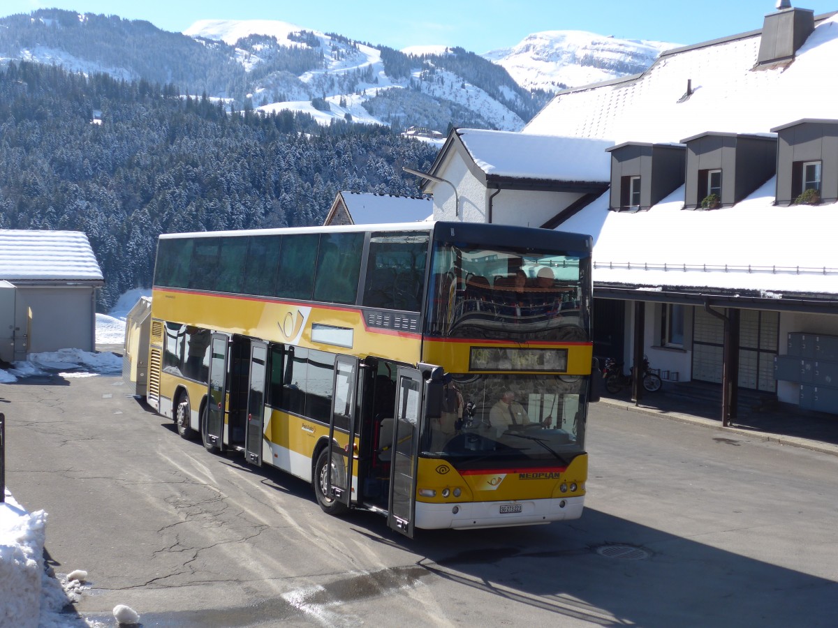 (168'954) - PostAuto Ostschweiz - SG 273'223 - Neoplan (ex P 27'022) am 27. Februar 2016 in Wildhaus, Dorf