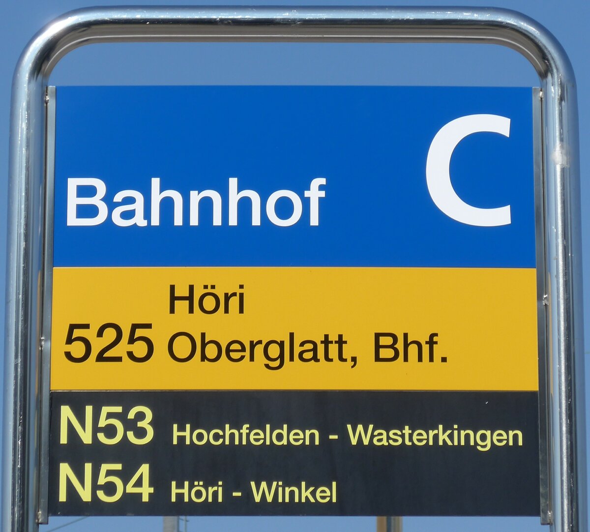 (169'309) - ZVV/Haltestellenschild - Blach, Bahnhof - am 19. Mrz 2016