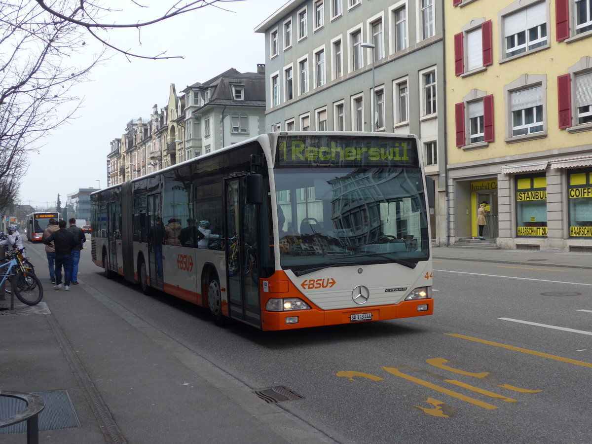(169'350) - BSU Solothurn - Nr. 44/SO 143'444 - Mercedes am 21. Mrz 2016 beim Hauptbahnhof Solothurn