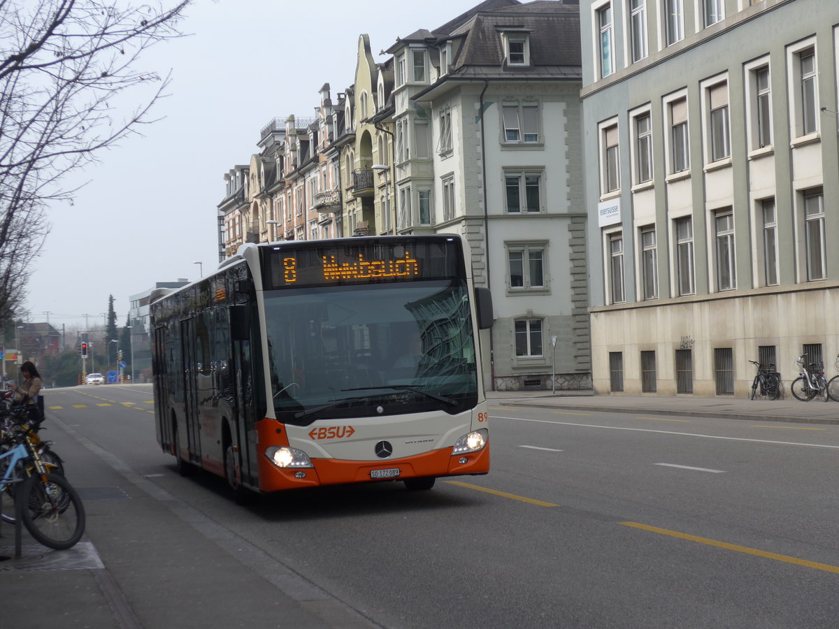 (169'355) - BSU Solothurn - Nr. 89/SO 172'089 - Mercedes am 21. Mrz 2016 beim Hauptbahnhof Solothurn