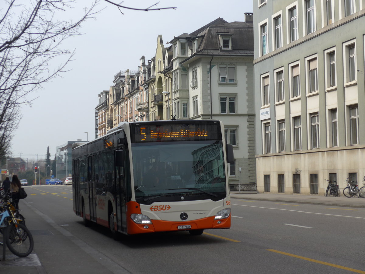 (169'356) - BSU Solothurn - Nr. 96/SO 172'096 - Mercedes am 21. Mrz 2016 beim Hauptbahnhof Solothurn