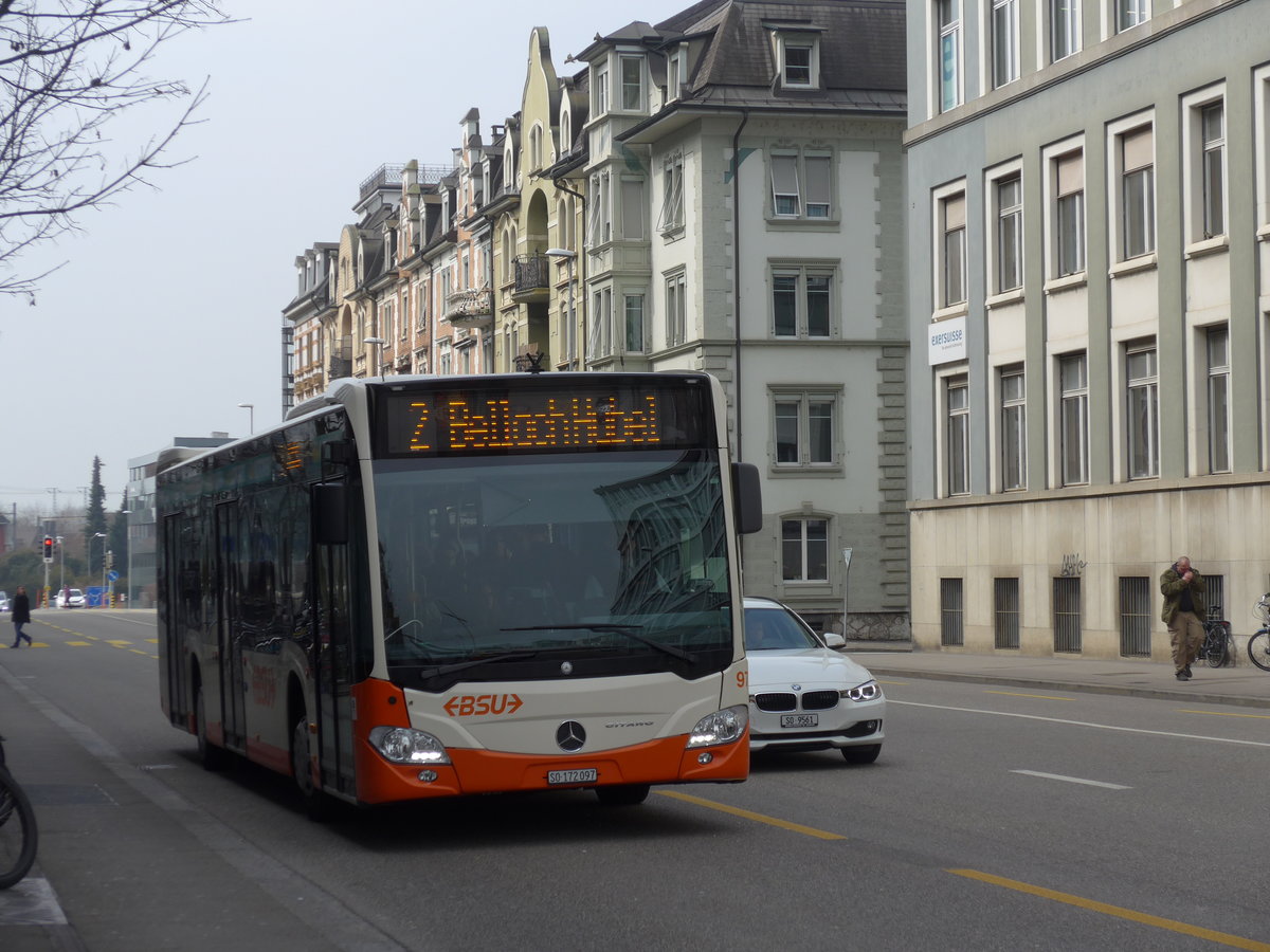 (169'357) - BSU Solothurn - Nr. 97/SO 172'097 - Mercedes am 21. Mrz 2016 beim Hauptbahnhof Solothurn