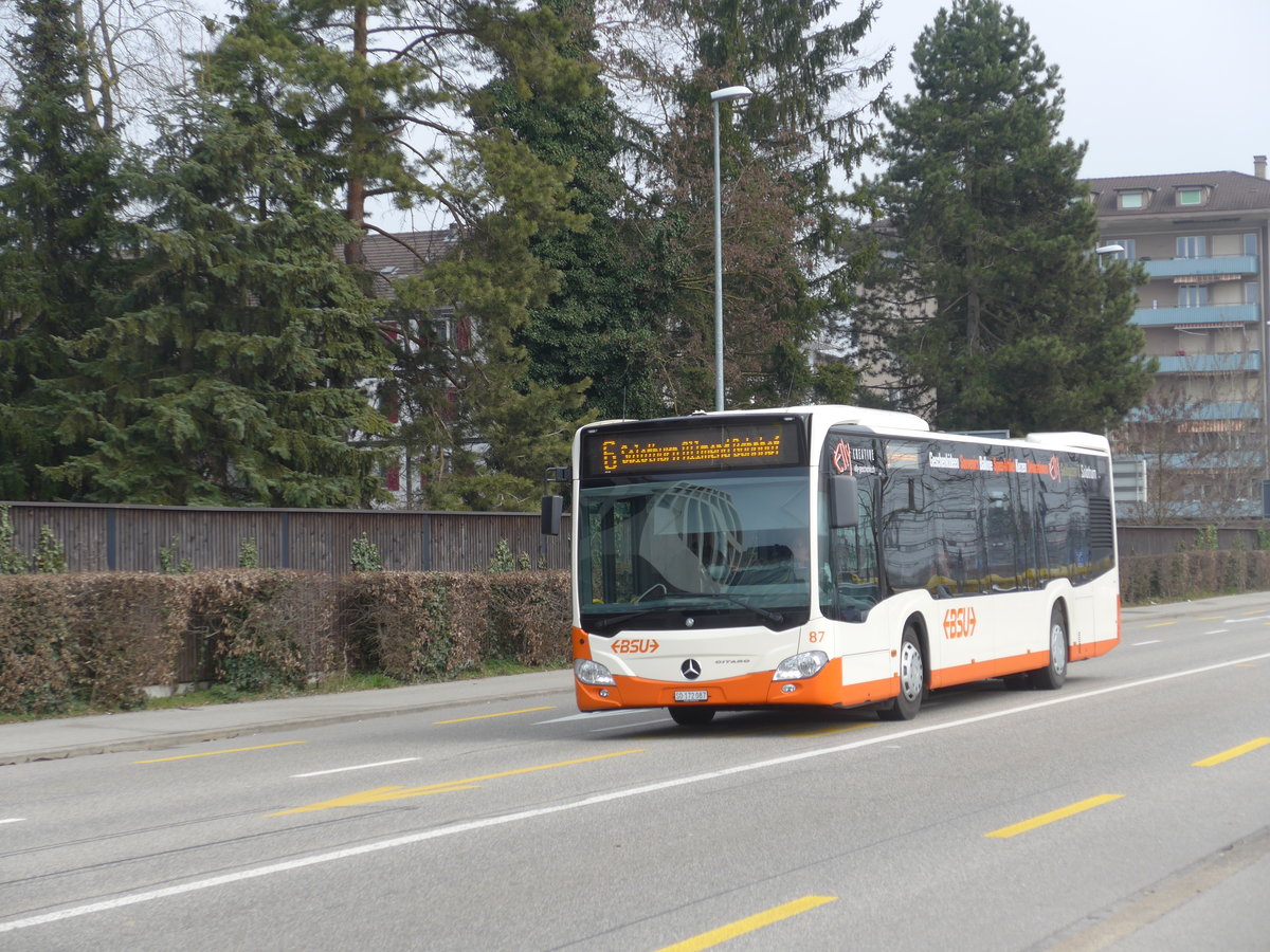 (169'371) - BSU Solothurn - Nr. 87/SO 172'087 - Mercedes am 21. Mrz 2016 beim Hauptbahnhof Solothurn