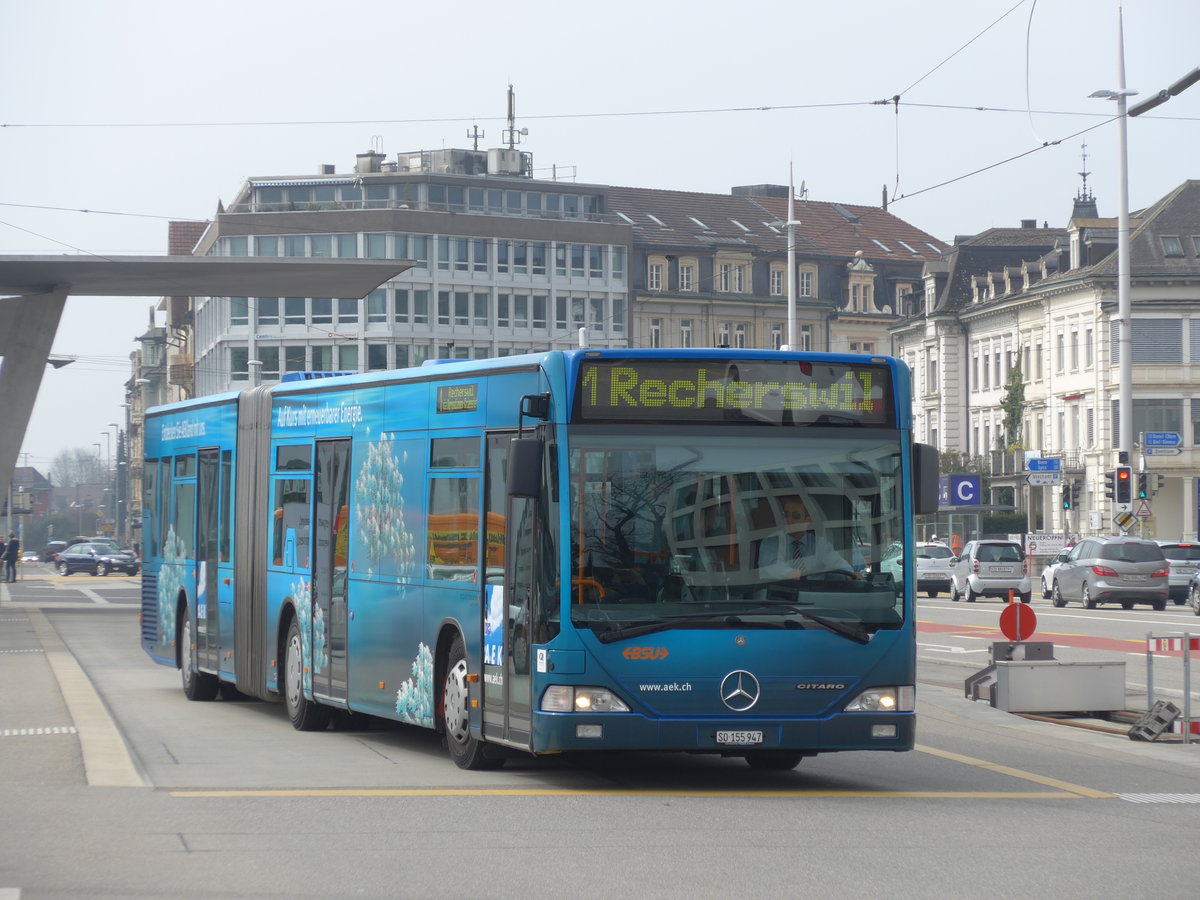 (169'375) - BSU Solothurn - Nr. 47/SO 155'947 - Mercedes am 21. Mrz 2016 beim Hauptbahnhof Solothurn