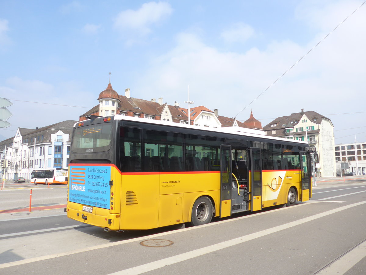 (169'399) - Flury, Balm - SO 20'031 - Irisbus am 21. Mrz 2016 beim Hauptbahnhof Solothurn