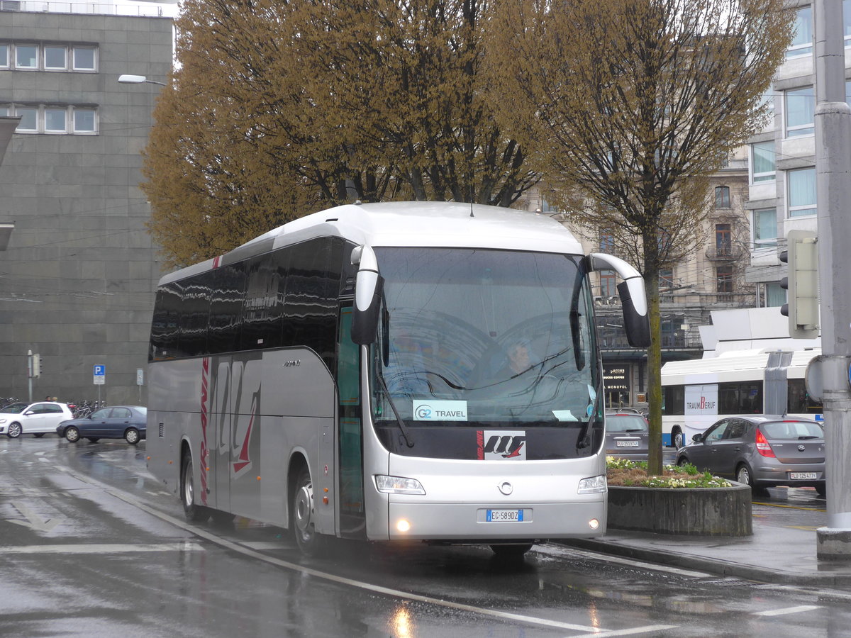 (169'484) - Aus Italien: Mirante, Napoli - EG-589 DZ - Irisbus am 25. Mrz 2016 beim Bahnhof Luzern