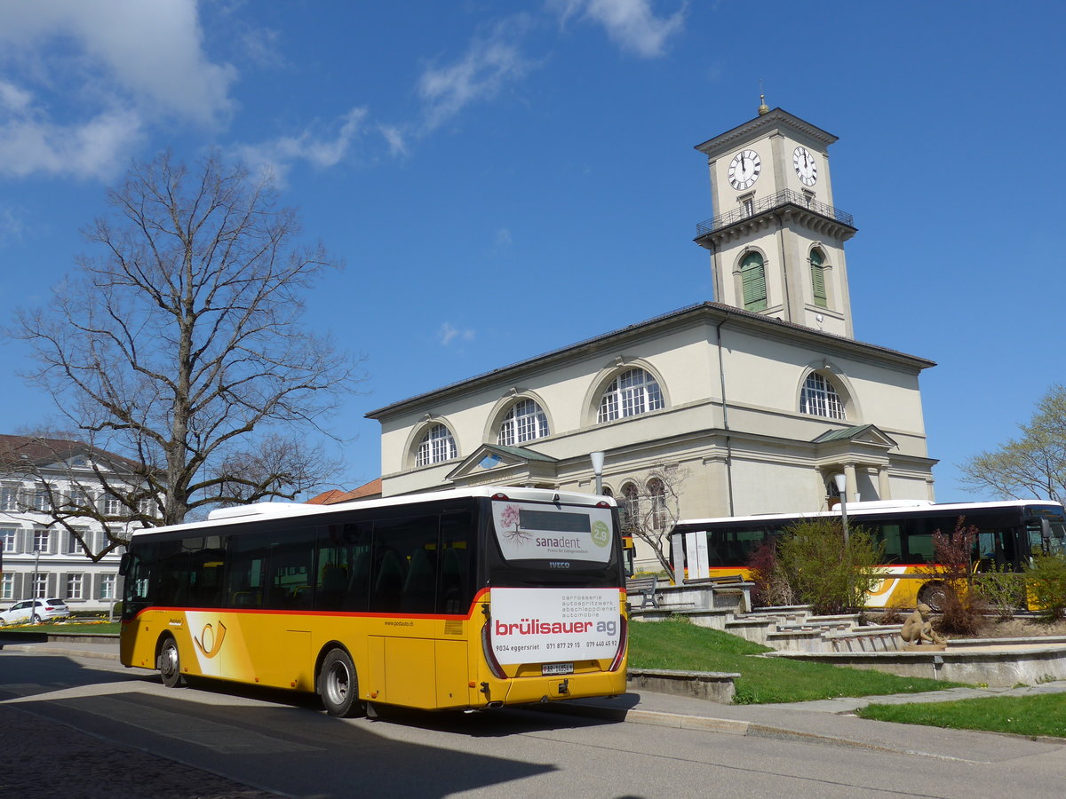 (169'906) - PostAuto Ostschweiz - AR 14'854 - Iveco am 12. April 2016 in Heiden, Post