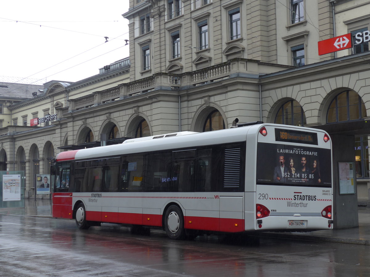 (170'477) - SW Winterthur - Nr. 290/ZH 730'290 - Solaris am 13. Mai 2016 beim Hauptbahnhof Winterthur