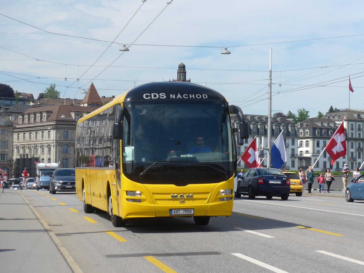 (171'391) - Aus Tschechien: CDS, Nchod - 4H7 7550 - MAN am 22. Mai 2016 in Luzern, Bahnhofbrcke