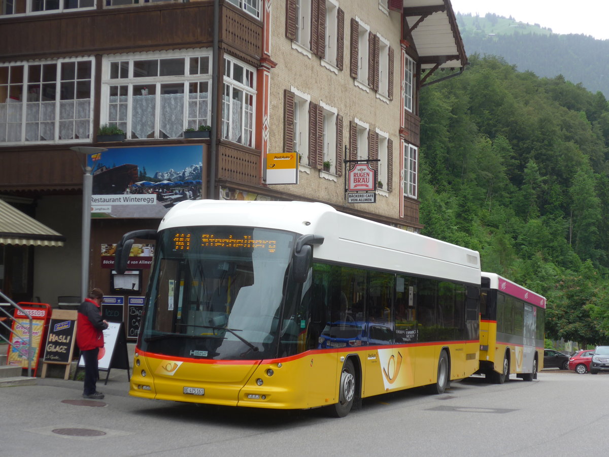 (171'712) - PostAuto Bern - BE 475'161 - Hess am 12. Juni 2016 beim Bahnhof Lauterbrunnen
