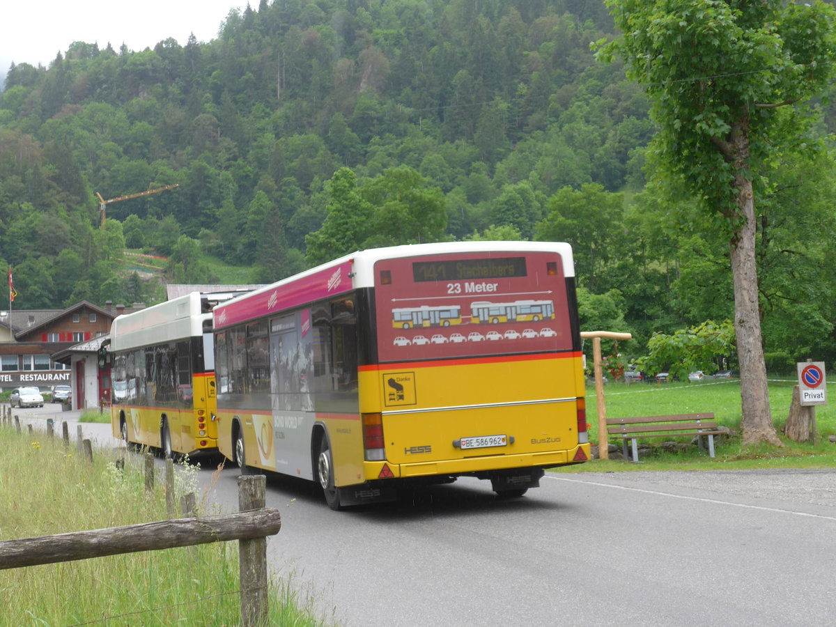 (171'727) - PostAuto Bern - BE 586'962 - Lanz+Marti/Hess Personenanhnger (ex VBL Luzern Nr. 308) am 12. Juni 2016 in Stechelberg, Camping Rtti