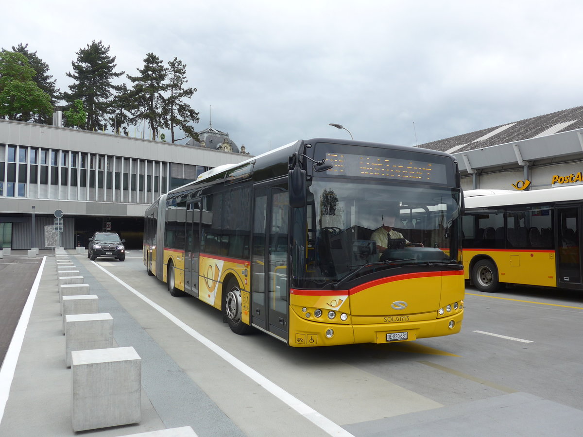 (171'825) - PostAuto Bern - Nr. 681/BE 820'681 - Solaris am 13. Juni 2016 in Bern, Postautostation