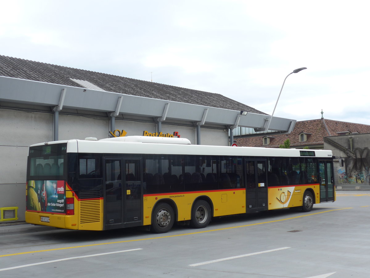 (171'826) - PostAuto Bern - Nr. 652/BE 601'342 - MAN am 13. Juni 2016 in Bern, Postautostation