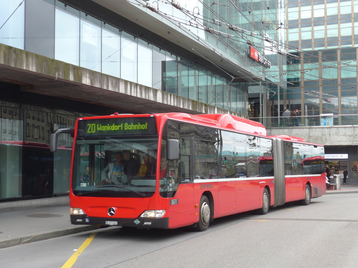 (171'848) - Bernmobil, Bern - Nr. 861/BE 671'861 - Mercedes am 13. Juni 2016 beim Bahnhof Bern
