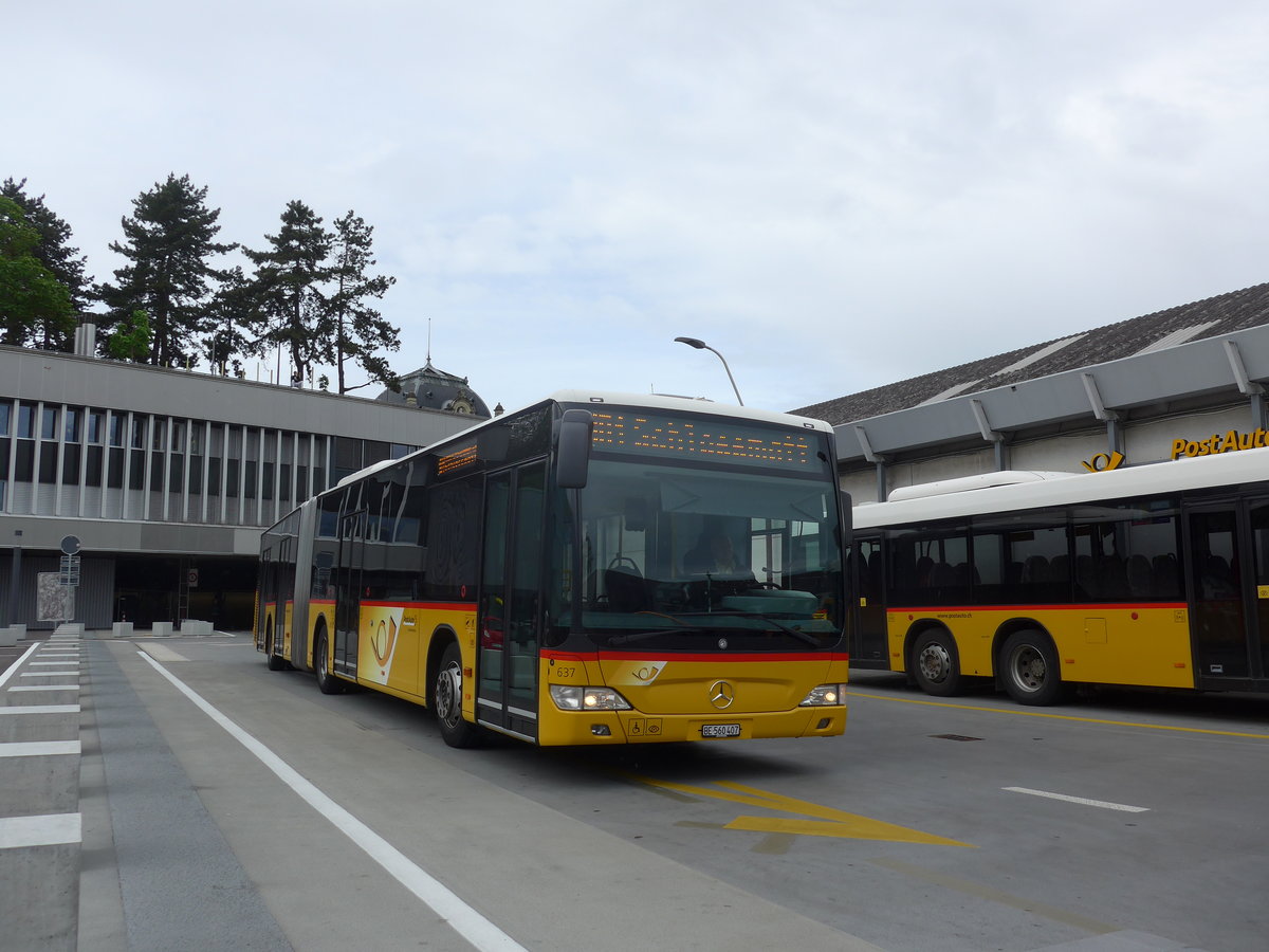 (171'869) - PostAuto Bern - Nr. 637/BE 560'407 - Mercedes am 13. Juni 2016 in Bern, Postautostation