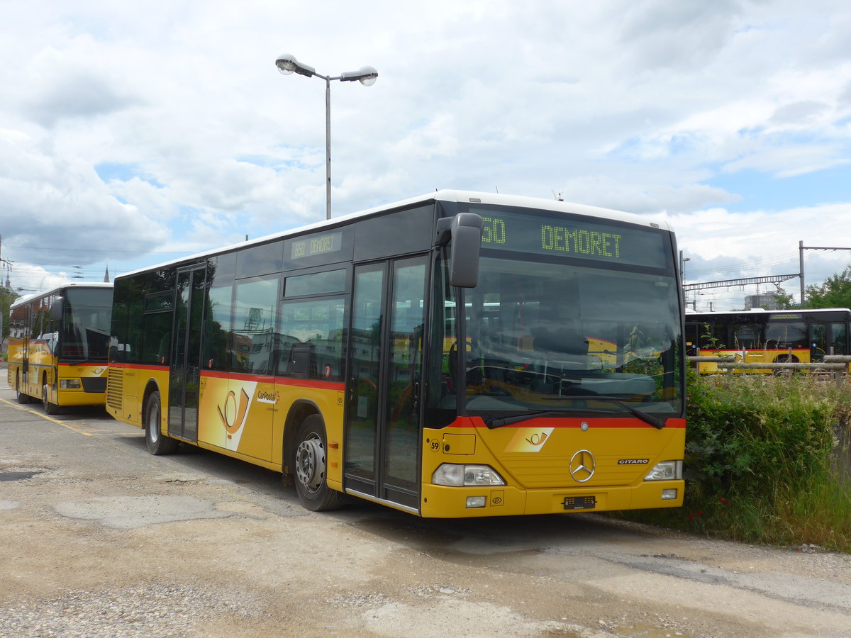 (172'154) - Interbus, Yverdon - Nr. 59 - Mercedes (ex CarPostal Ouest; ex PostAuto Bern; ex P 25'380) am 25. Juni 2016 in Yverdon, Postgarage