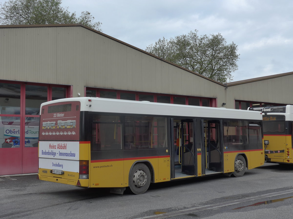 (172'209) - PostAuto Bern - BE 499'063 - Lanz+Marti/Hess Personenanhnger (ex VBL Luzern Nr. 310) am 26. Juni 2016 in Interlaken, Garage