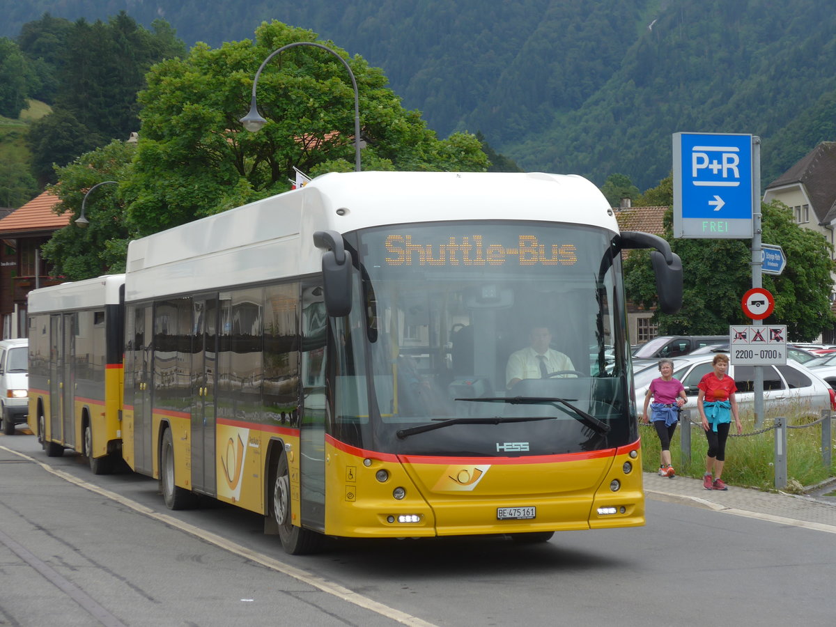 (172'512) - PostAuto Bern - BE 475'161 - Hess am 26. Juni 2016 beim Bahnhof Wilderswil