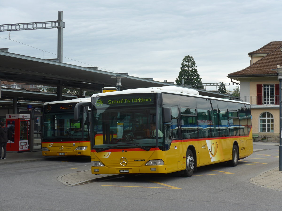 (172'526) - PostAuto Bern - BE 615'595 - Mercedes (ex Nr. 532; ex P 25'235) am 26. Juni 2016 beim Bahnhof Spiez