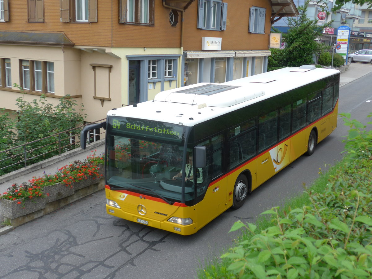 (172'527) - PostAuto Bern - BE 615'595 - Mercedes (ex Nr. 532; ex P 25'235) am 26. Juni 2016 in Spiez, Seestrasse