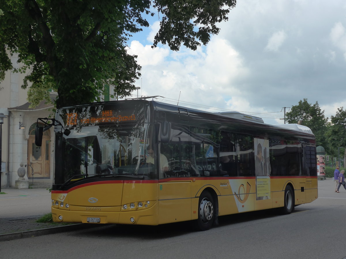 (172'570) - Schmidt, Oberbren - SG 267'106 - Solaris am 27. Juni 2016 beim Bahnhof Gossau