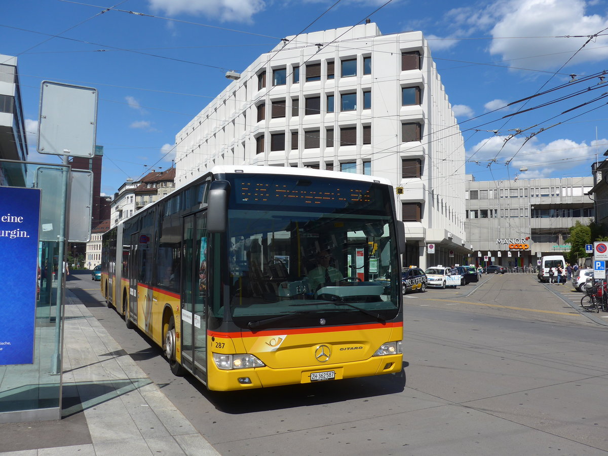 (172'685) - Moser, Flaach - Nr. 287/ZH 362'587 - Mercedes am 27. Juni 2016 beim Hauptbahnhof Winterthur