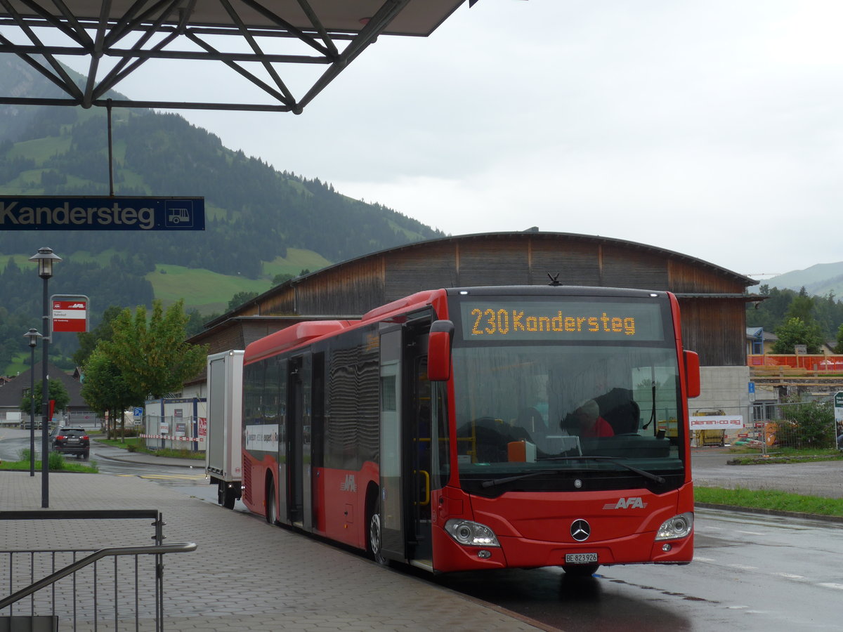 (173'379) - AFA Adelboden - Nr. 96/BE 823'926 - Mercedes am 31. Juli 2016 beim Bahnhof Frutigen