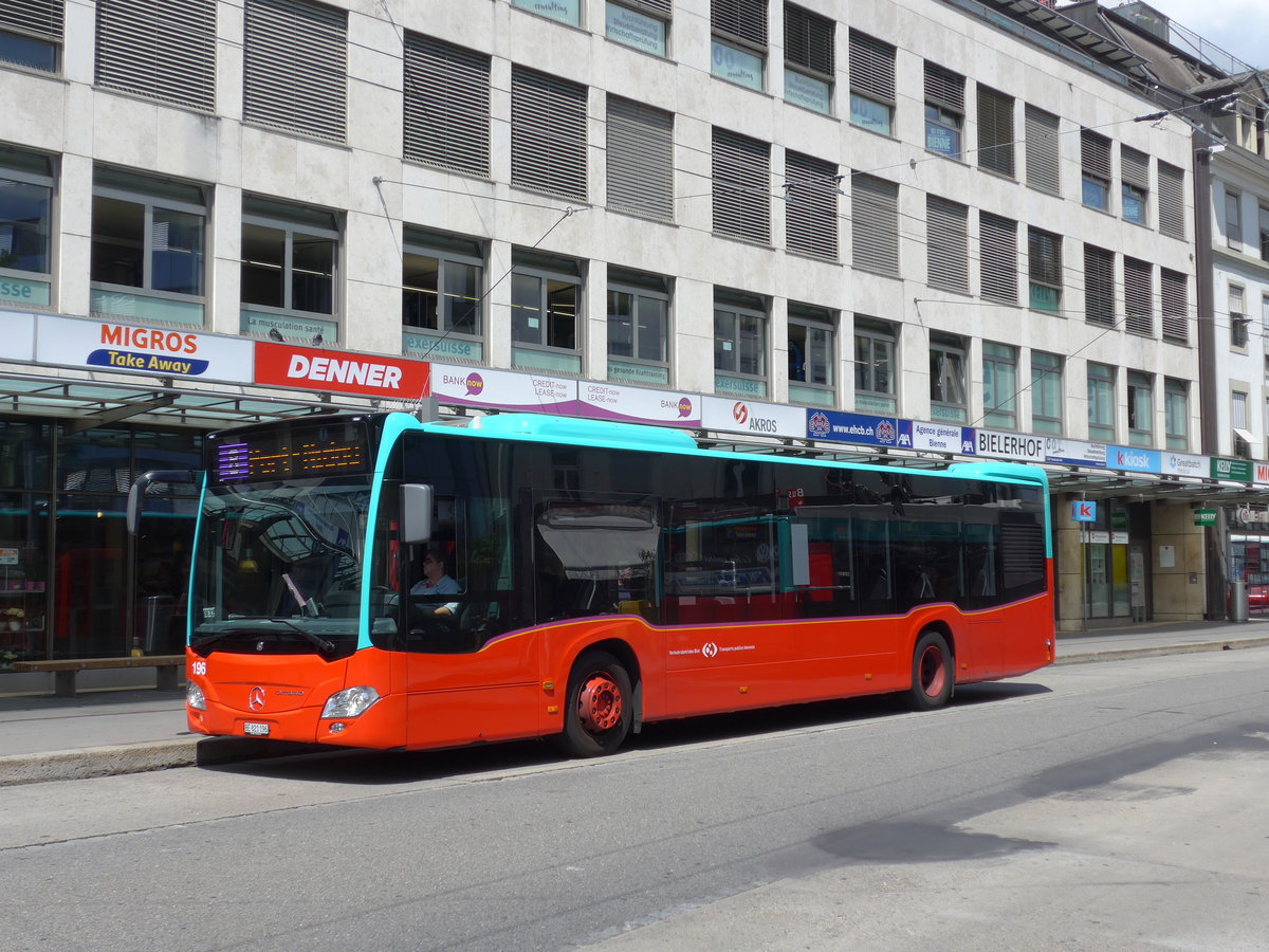 (173'580) - VB Biel - Nr. 196/BE 821'196 - Mercedes am 1. August 2016 in Biel, Guisanplatz