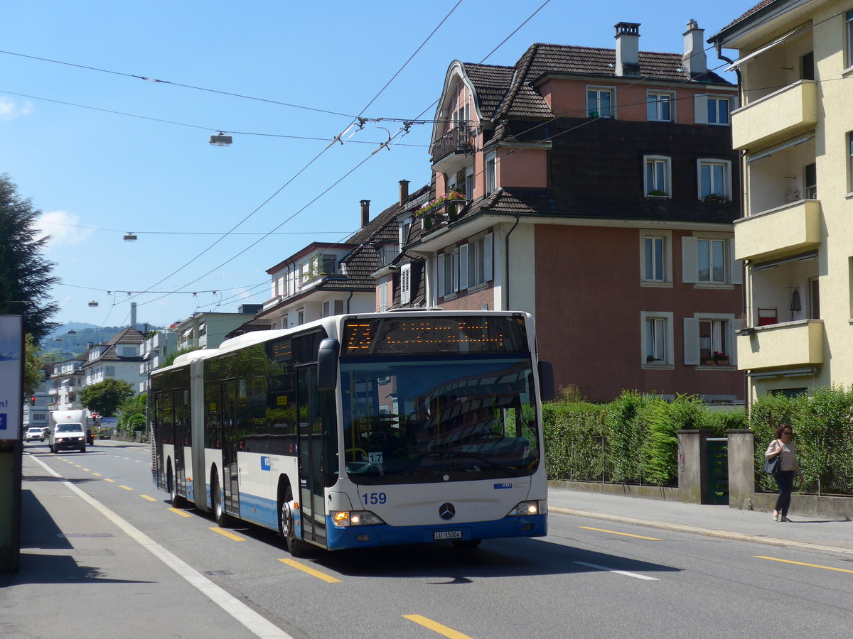 (173'784) - VBL Luzern - Nr. 159/LU 15'004 - Mercedes am 8. August 2016 in Luzern, Maihof
