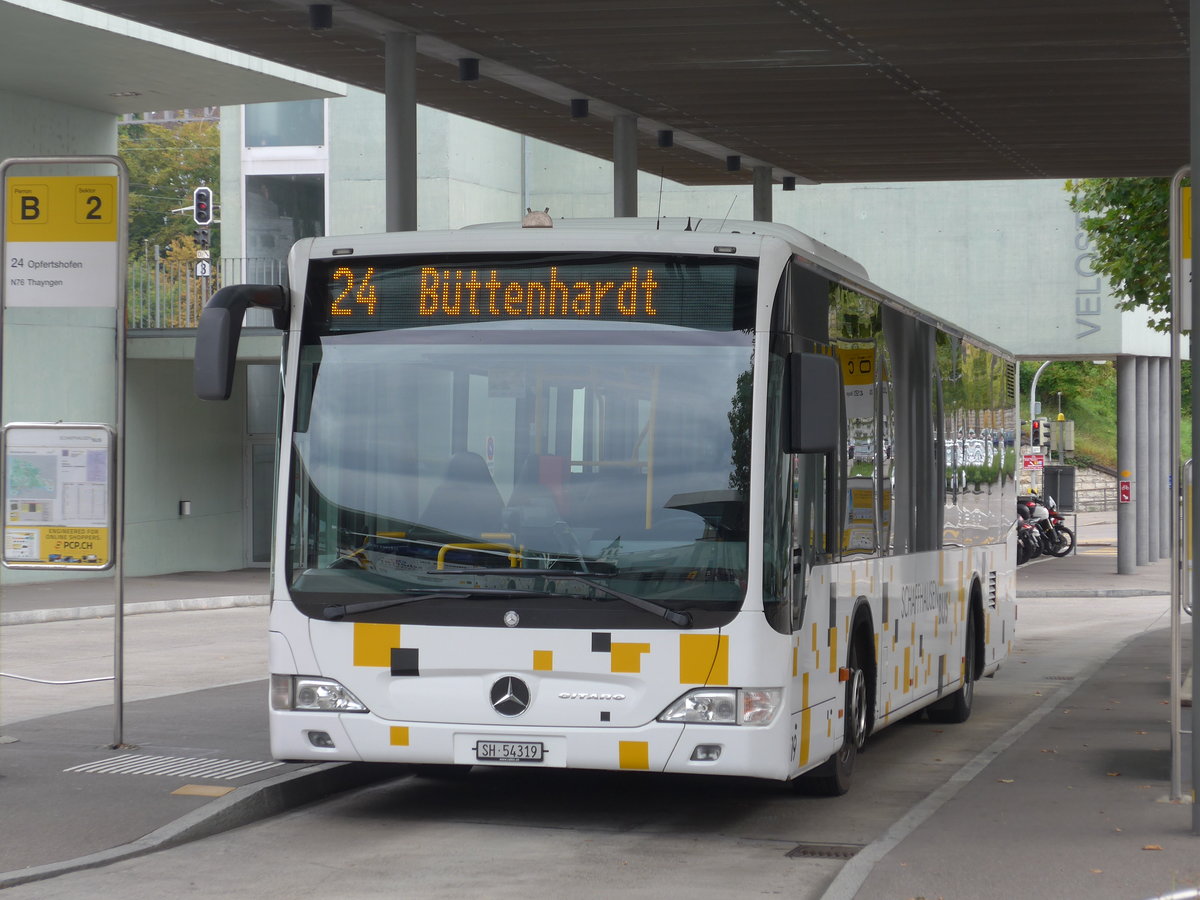 (173'924) - SB Schaffhausen - Nr. 19/SH 54'319 - Mercedes am 20. August 2016 beim Bahnhof Schaffhausen