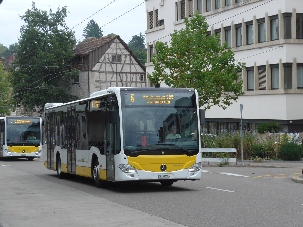 (173'925) - VBSH Schaffhausen - Nr. 31/SH 38'031 - Mercedes am 20. August 2016 beim Bahnhof Schaffhausen