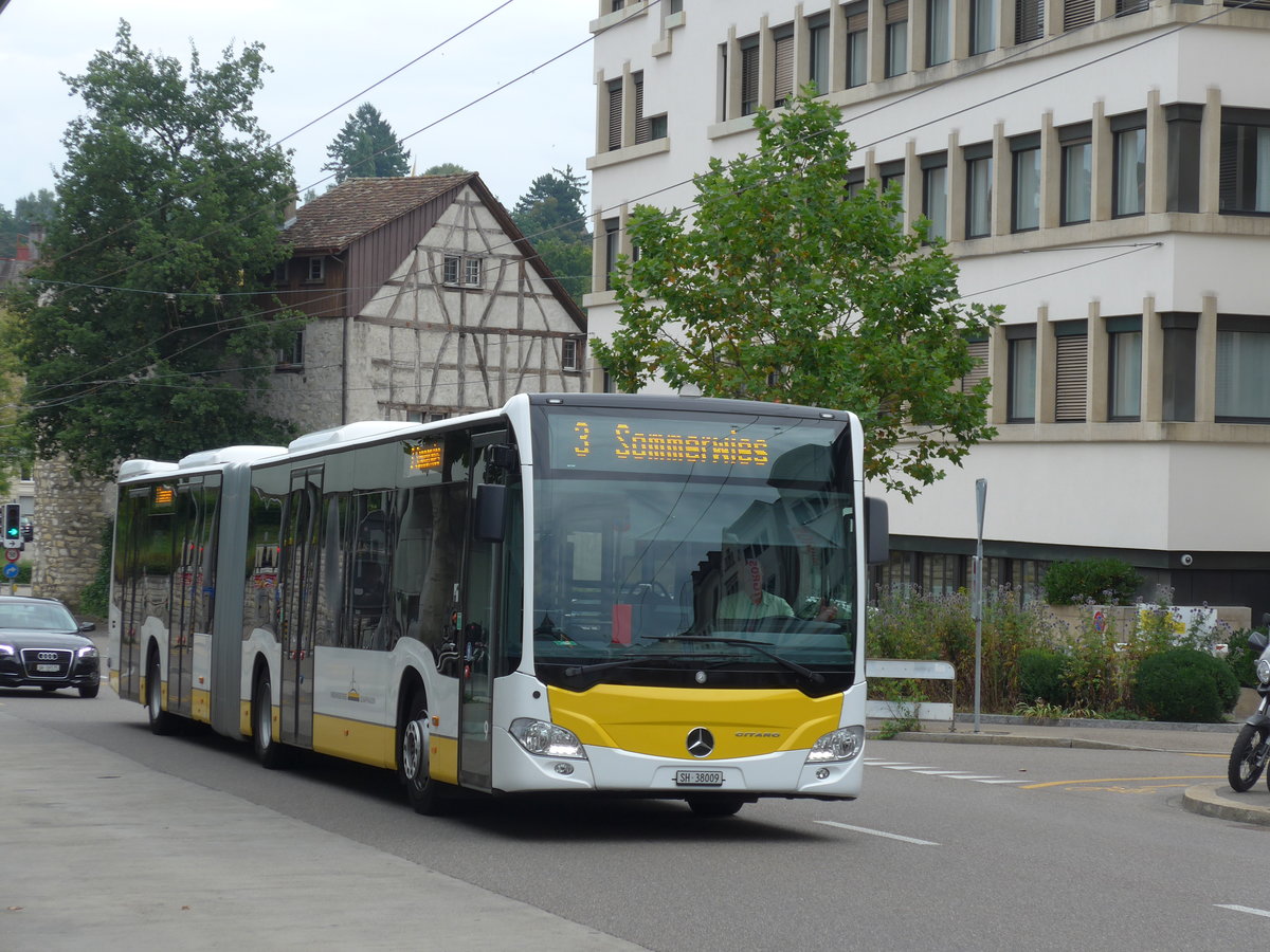 (173'926) - VBSH Schaffhausen - Nr. 9/SH 38'009 - Mercedes am 20. August 2016 beim Bahnhof Schaffhausen