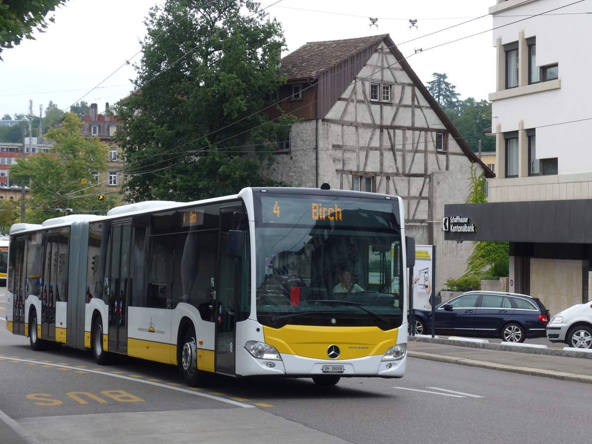 (173'938) - VBSH Schaffhausen - Nr. 8/SH 38'008 - Mercedes am 20. August 2016 beim Bahnhof Schaffhausen