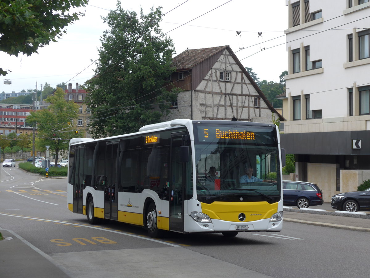(173'950) - VBSH Schaffhausen - Nr. 25/SH 38'025 - Mercedes am 20. August 2016 beim Bahnhof Schaffhausen