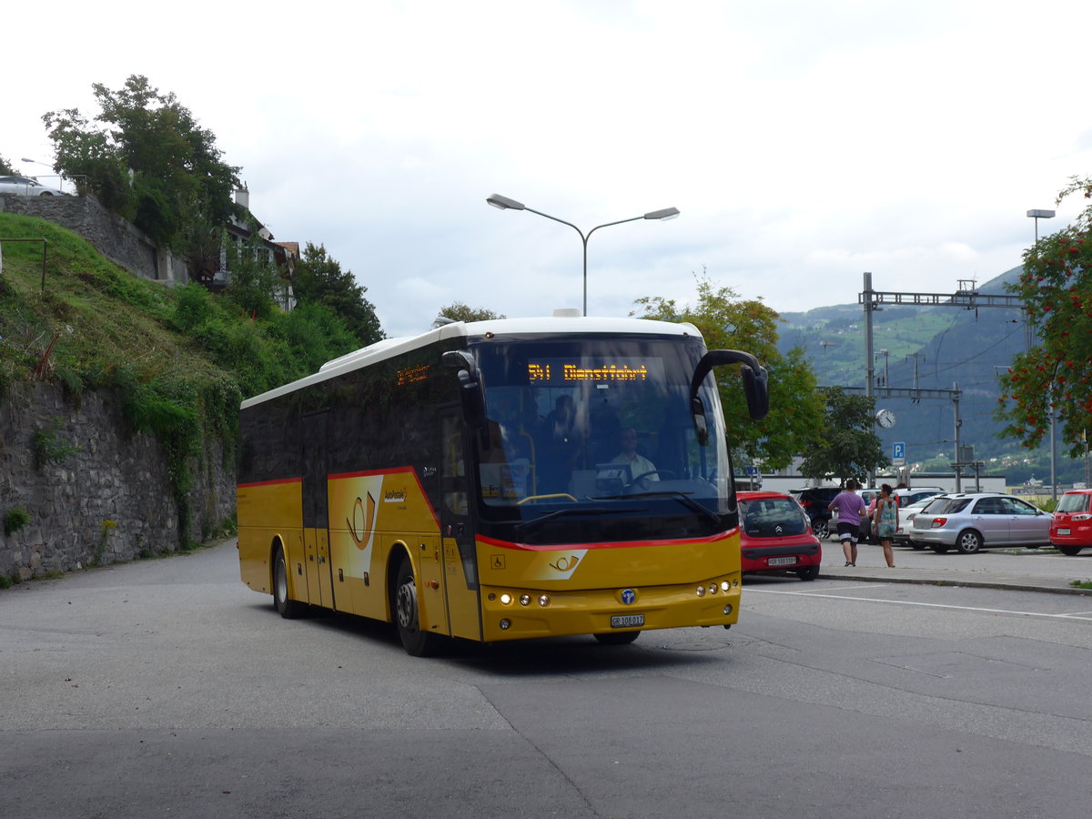 (174'258) - TpM, Mesocco - Nr. 17/GR 108'017 - Temsa (ex AutoPostale Ticino) am 21. August 2016 in Thusis, Postautostation