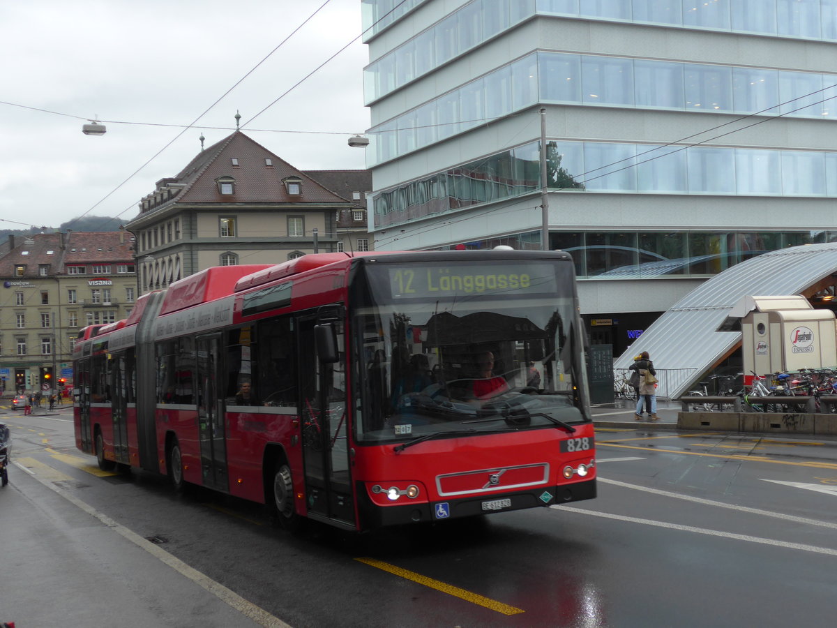 (174'564) - Bernmobil, Bern - Nr. 828/BE 612'828 - Volvo am 5. September 2016 in Bern, Schanzenstrasse
