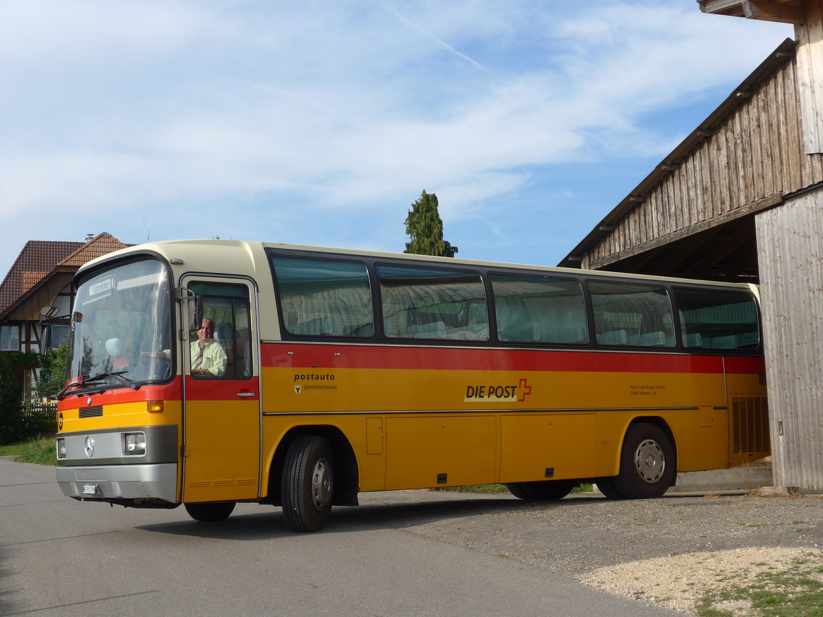 (174'908) - Buzzi, Bern - BE 910'789 - Mercedes (ex Mattli, Wassen) am 11. September 2016 in Murzelen, Murzelenstrasse