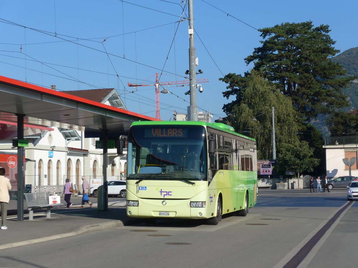 (175'072) - TPC Aigle - VD 467'746 - Irisbus am 24. September 2016 beim Bahnhof Aigle