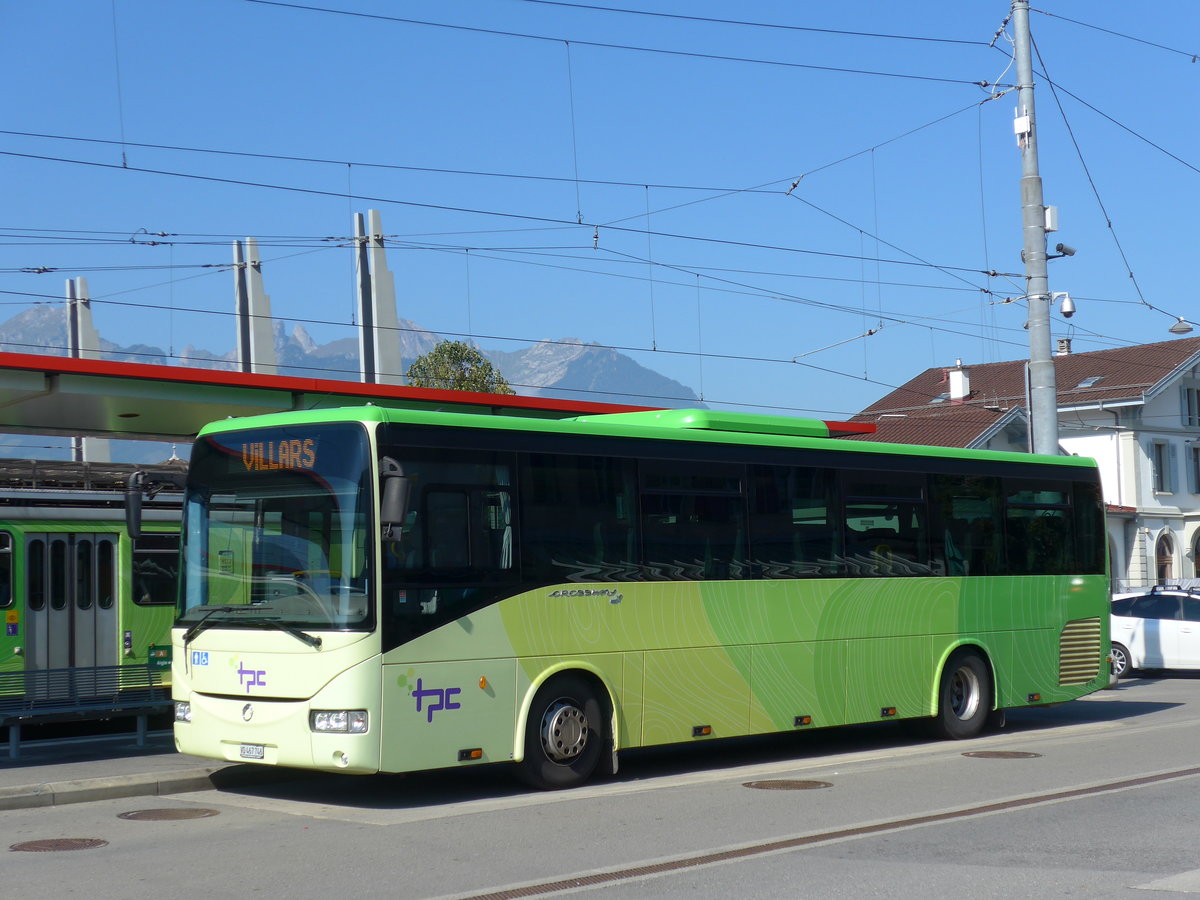 (175'097) - TPC Aigle - VD 457'746 - Irisbus am 24. September 2016 beim Bahnhof Aigle